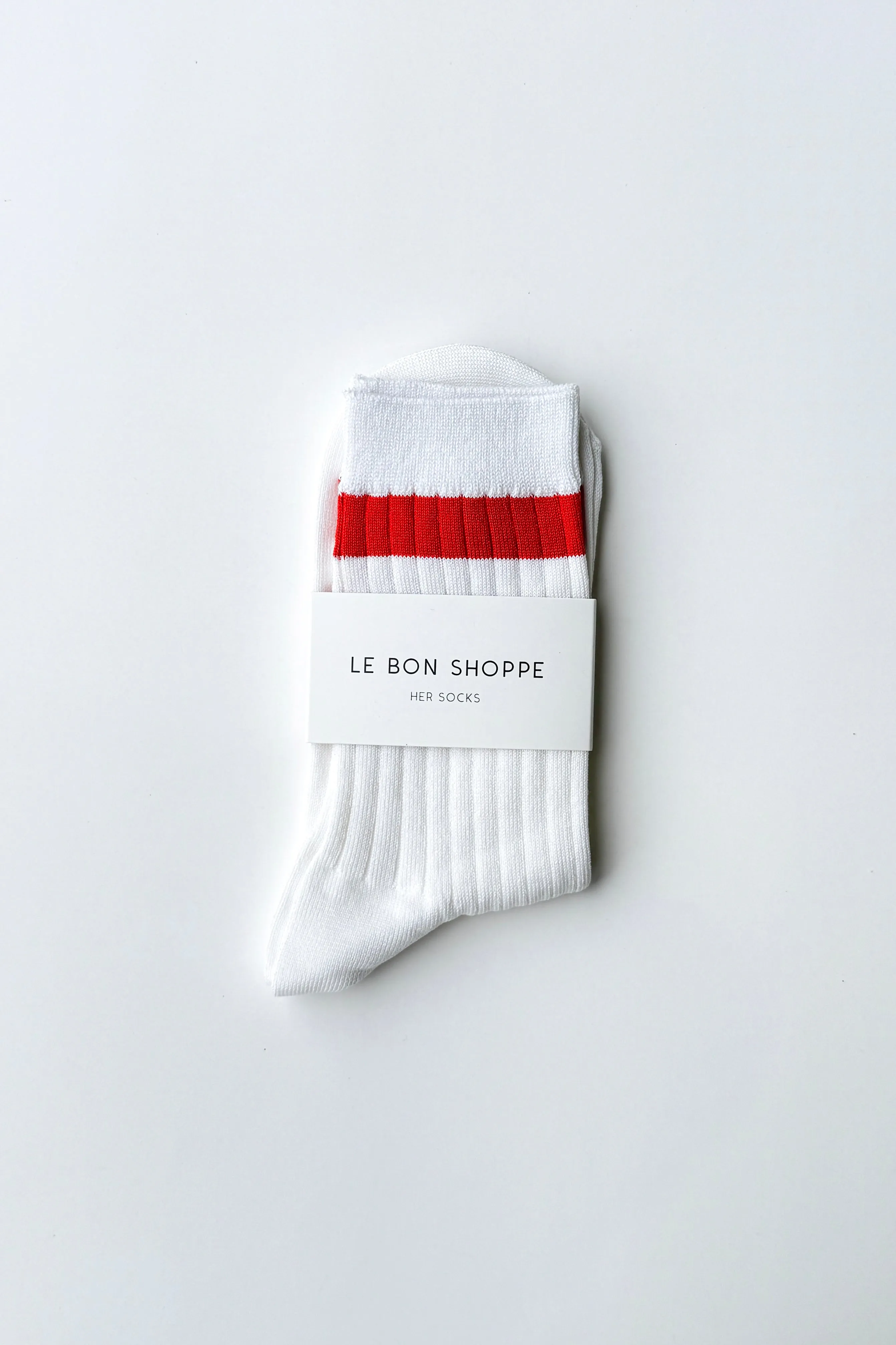 Her Varsity Socks - White Coral sold by Le Bon Shoppe product image thumbnail 4