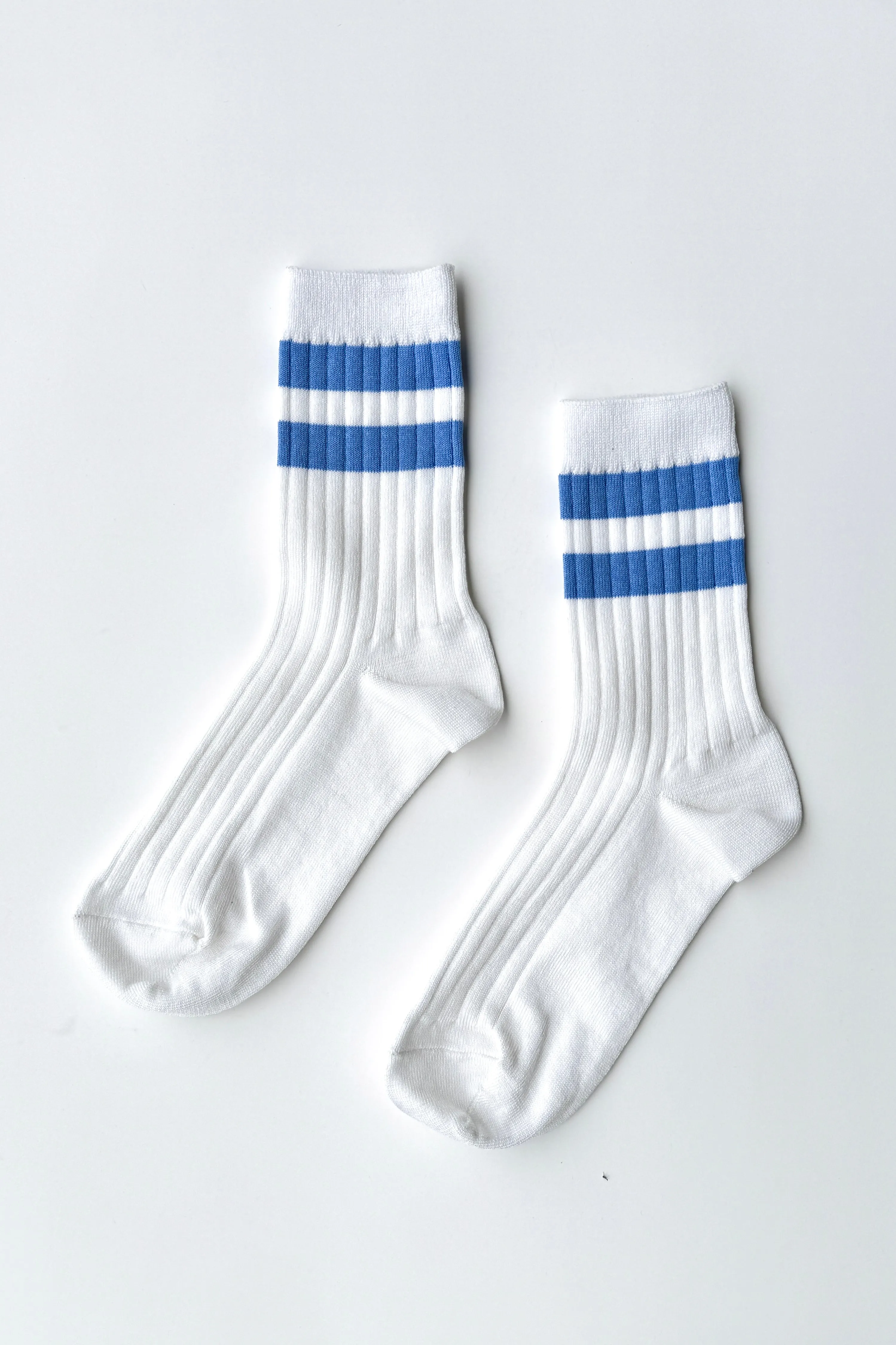 Her Varsity Socks - White Periwinkle sold by Le Bon Shoppe product image thumbnail 5