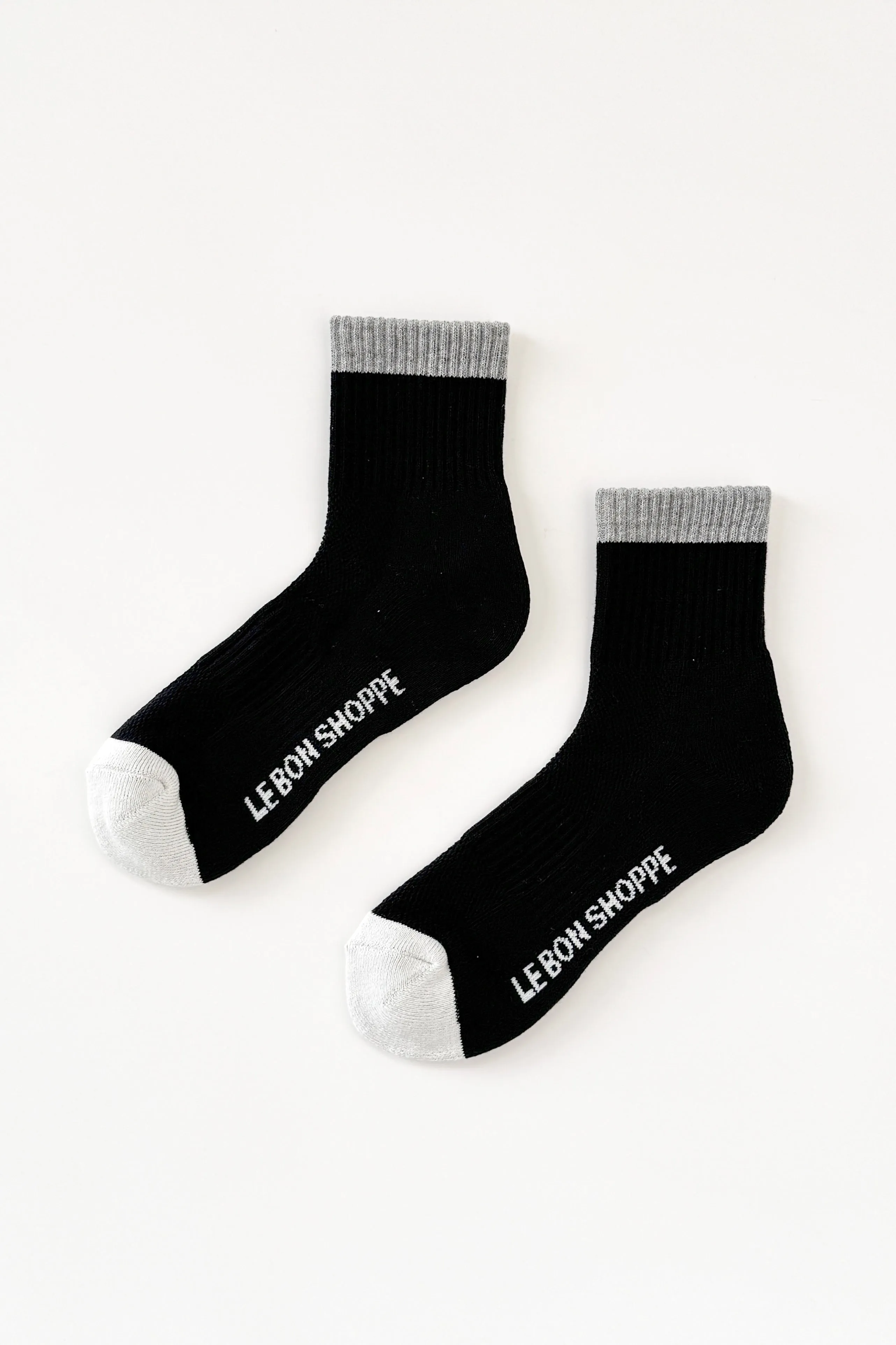 Color Block Girlfriend Socks - Black Grey sold by Le Bon Shoppe product image thumbnail 5