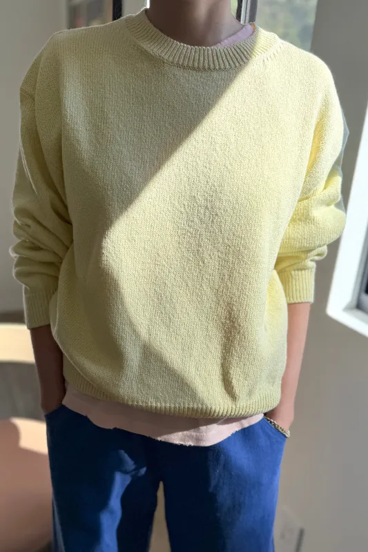 Milo Cotton Sweater - Lemonade sold by Le Bon Shoppe