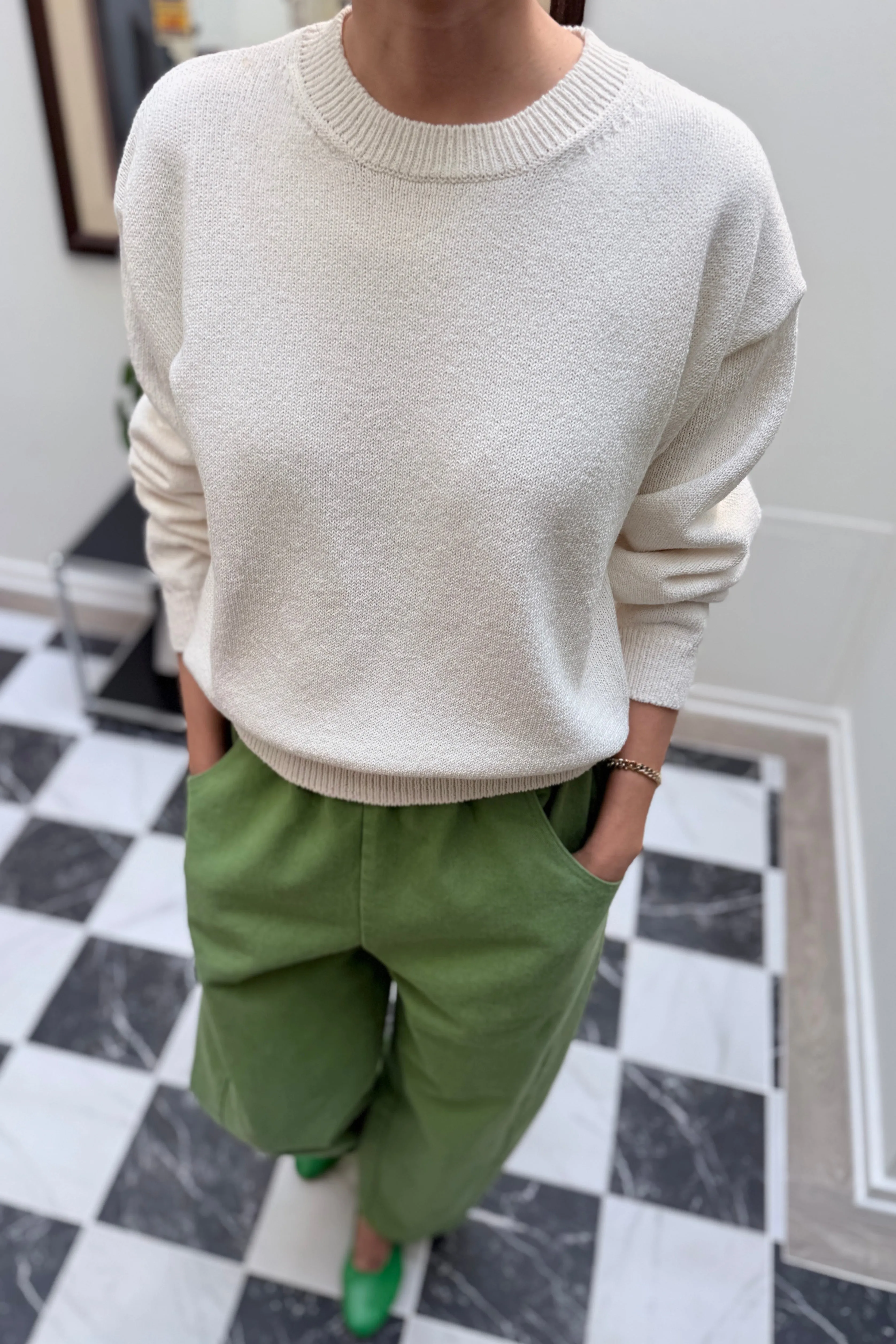 Milo Cotton Sweater - Clean White sold by Le Bon Shoppe product image thumbnail 3