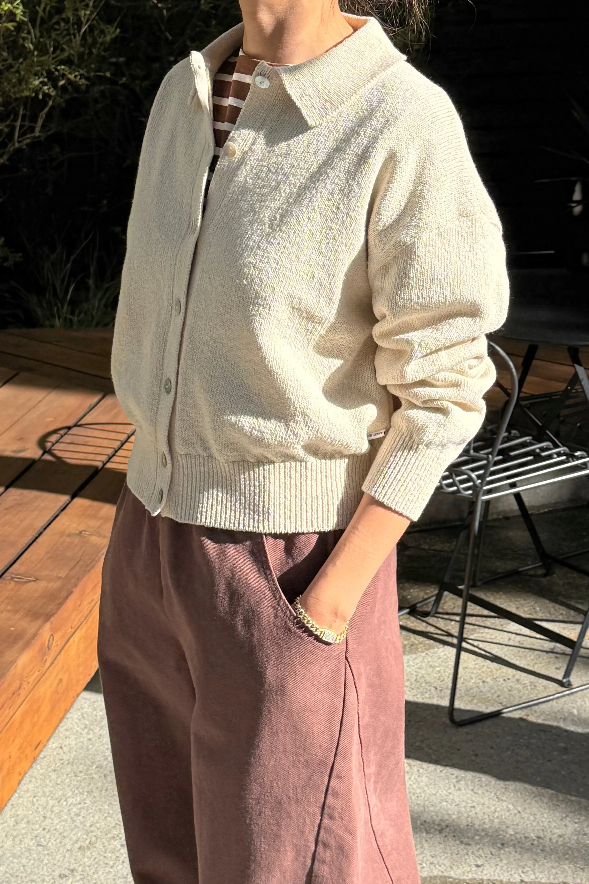 The Club Cardigan - Naturel sold by Le Bon Shoppe product image thumbnail 2