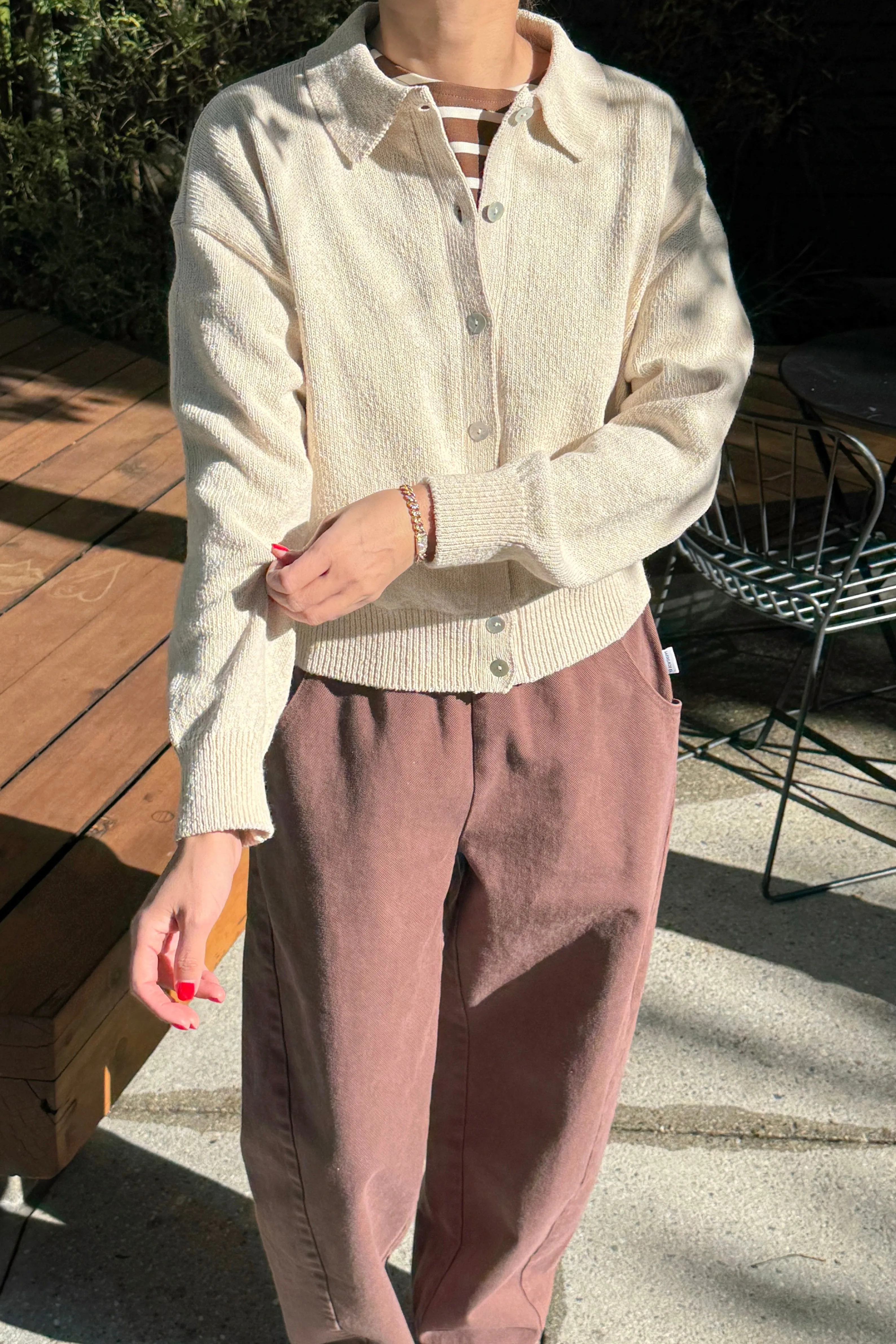 The Club Cardigan - Naturel sold by Le Bon Shoppe product image thumbnail 3