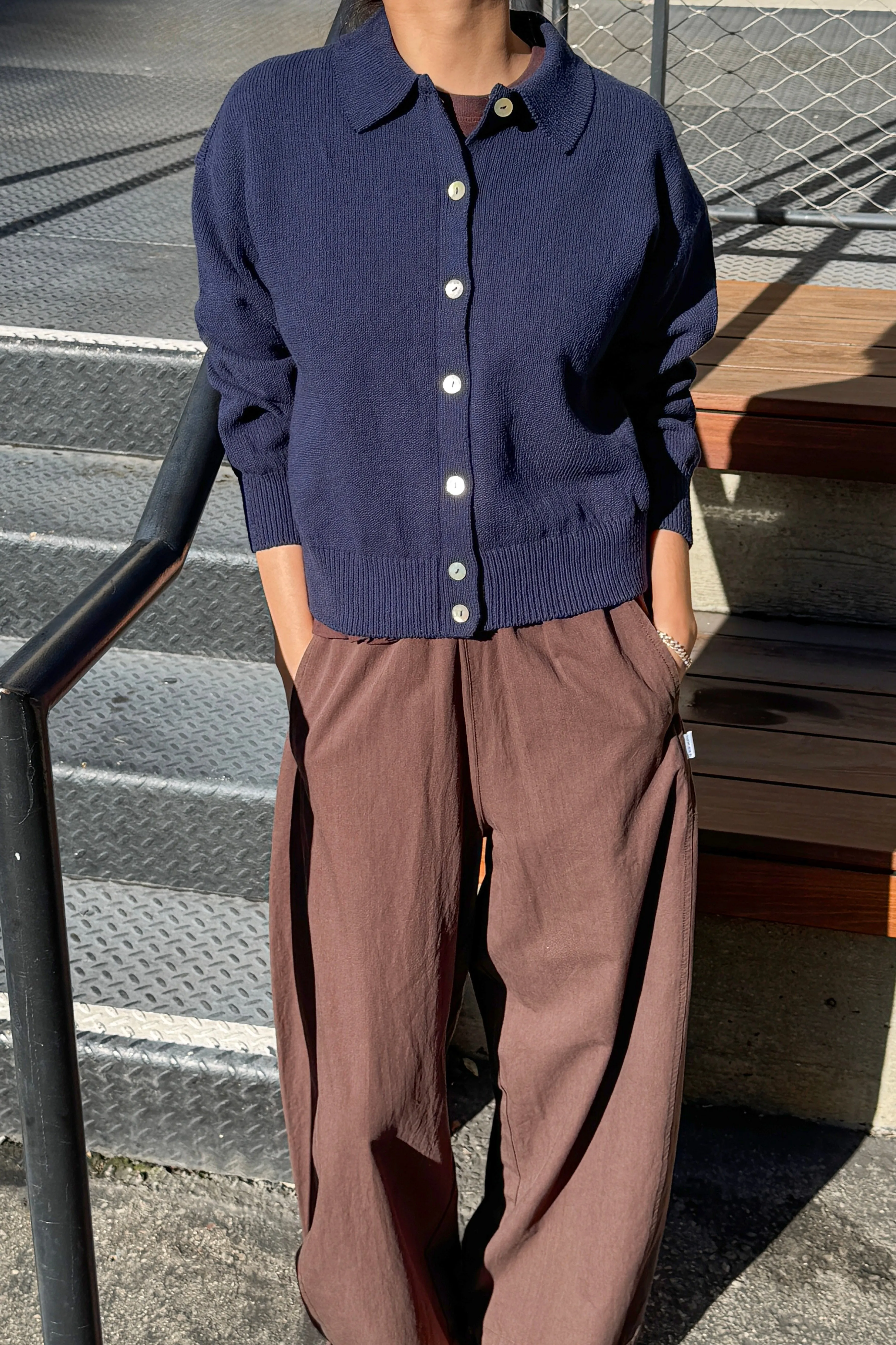 The Club Cardigan - Navy sold by Le Bon Shoppe product image thumbnail 4