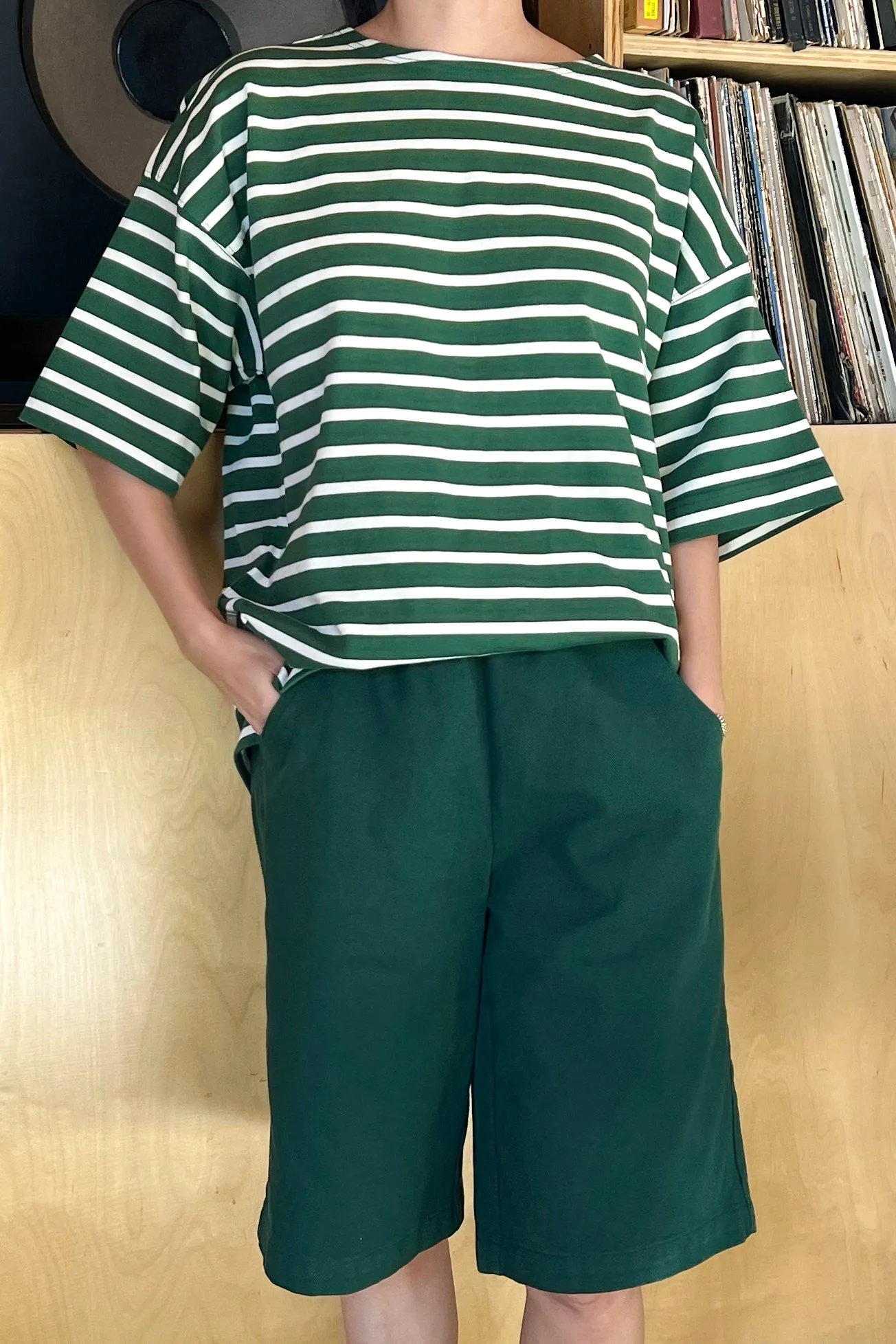 Voyage Tee - White Stripe on Pine sold by Le Bon Shoppe product image thumbnail 2