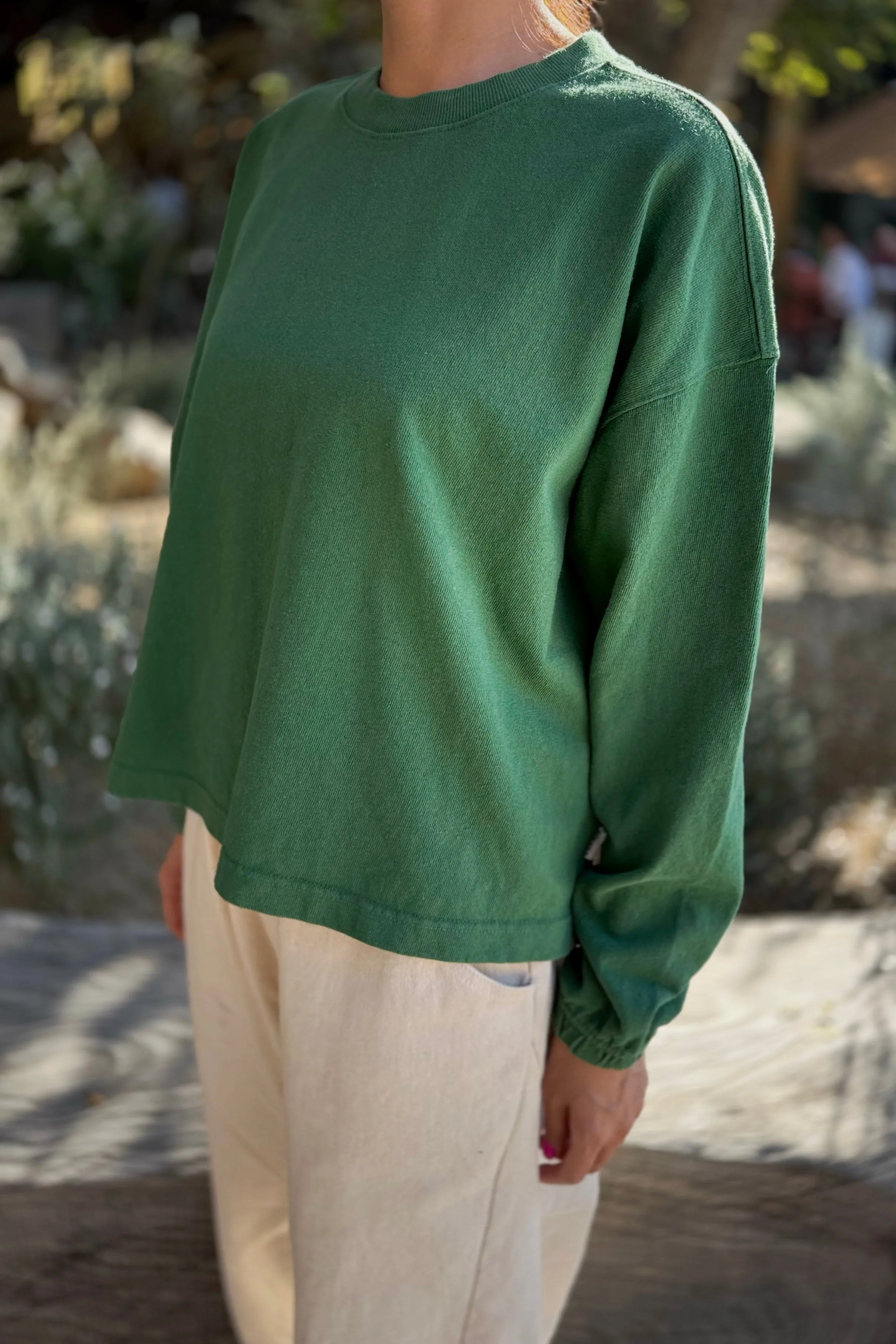 Naturelle Tee - Moss Green sold by Le Bon Shoppe product image thumbnail 2
