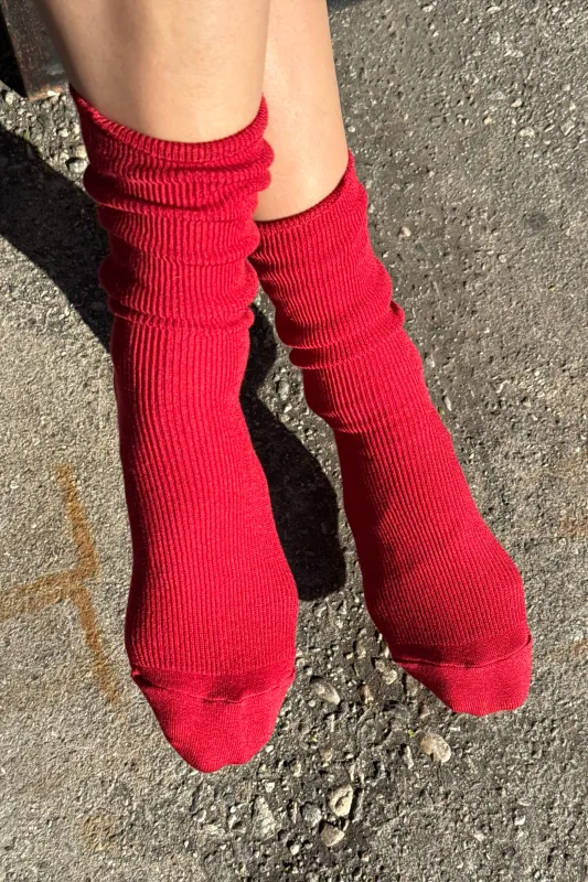 Trouser Socks - Tuscan Red made by Le Bon Shoppe