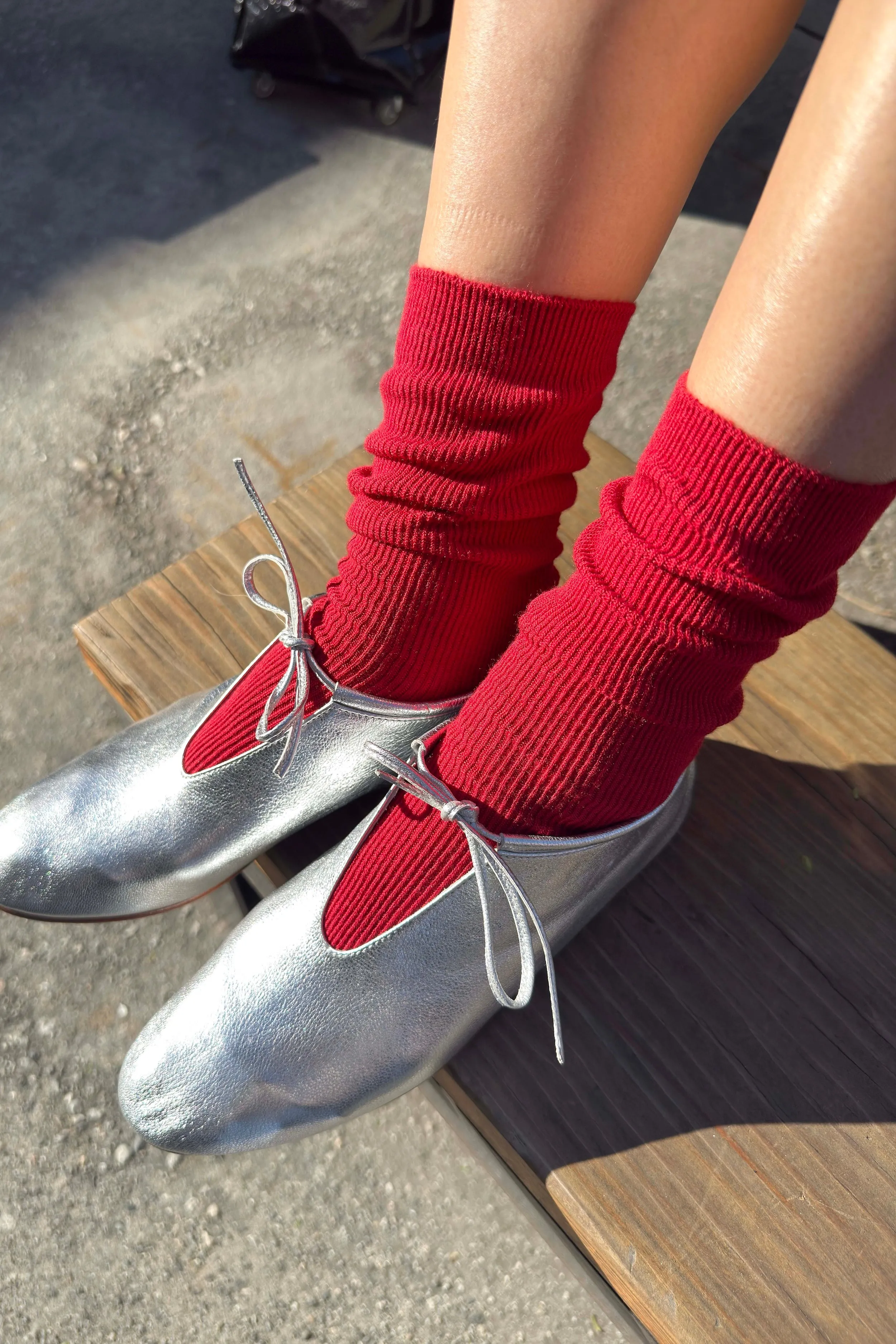 Trouser Socks - Tuscan Red sold by Le Bon Shoppe product image thumbnail 2