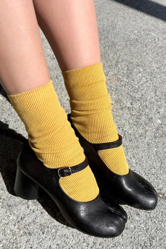 Trouser Socks - Bistro Yellow sold by Le Bon Shoppe
