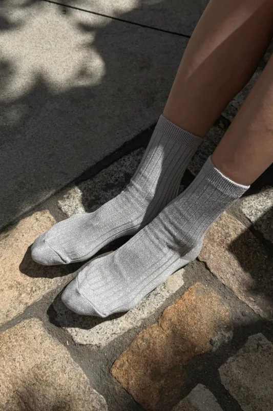Her Socks (Glitter) - Silver made by Le Bon Shoppe