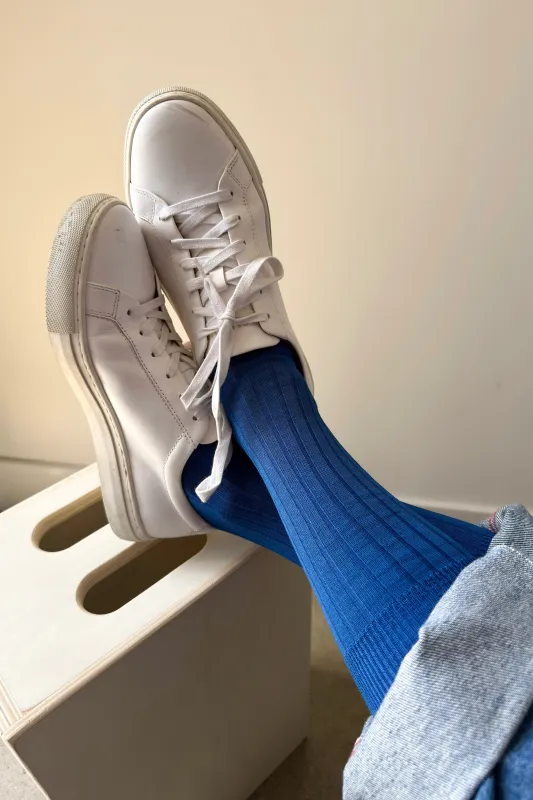 His Socks (MC cotton) - Cobalt made by Le Bon Shoppe