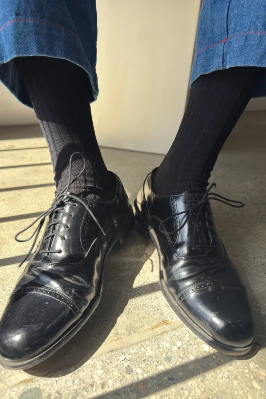 His Socks (MC cotton) - True Black made by Le Bon Shoppe