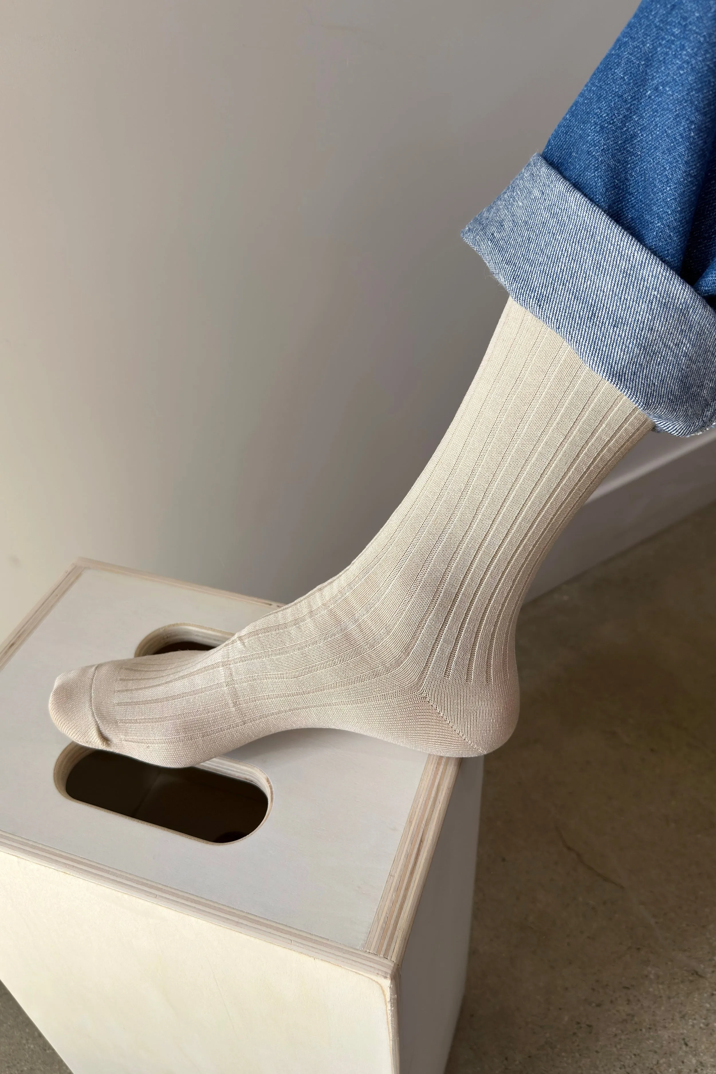His Socks (MC cotton) - Porcelain sold by Le Bon Shoppe product image thumbnail 3