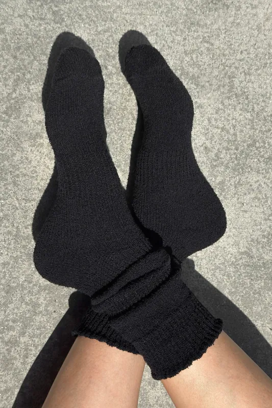 Airy Puffin Socks - Black made by Le Bon Shoppe