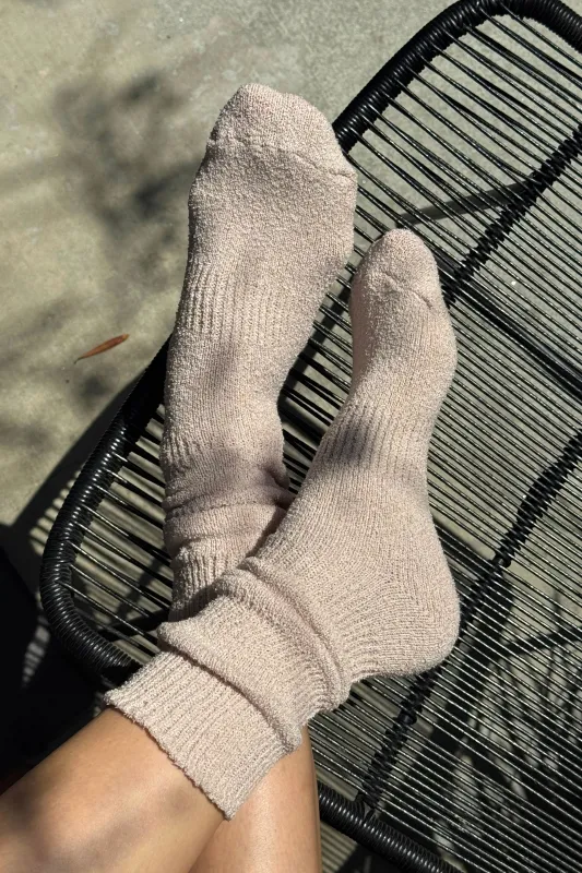Airy Puffin Socks - Whole Wheat made by Le Bon Shoppe