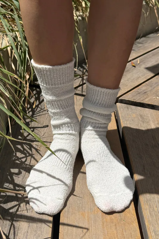 Airy Puffin Socks - Salt made by Le Bon Shoppe