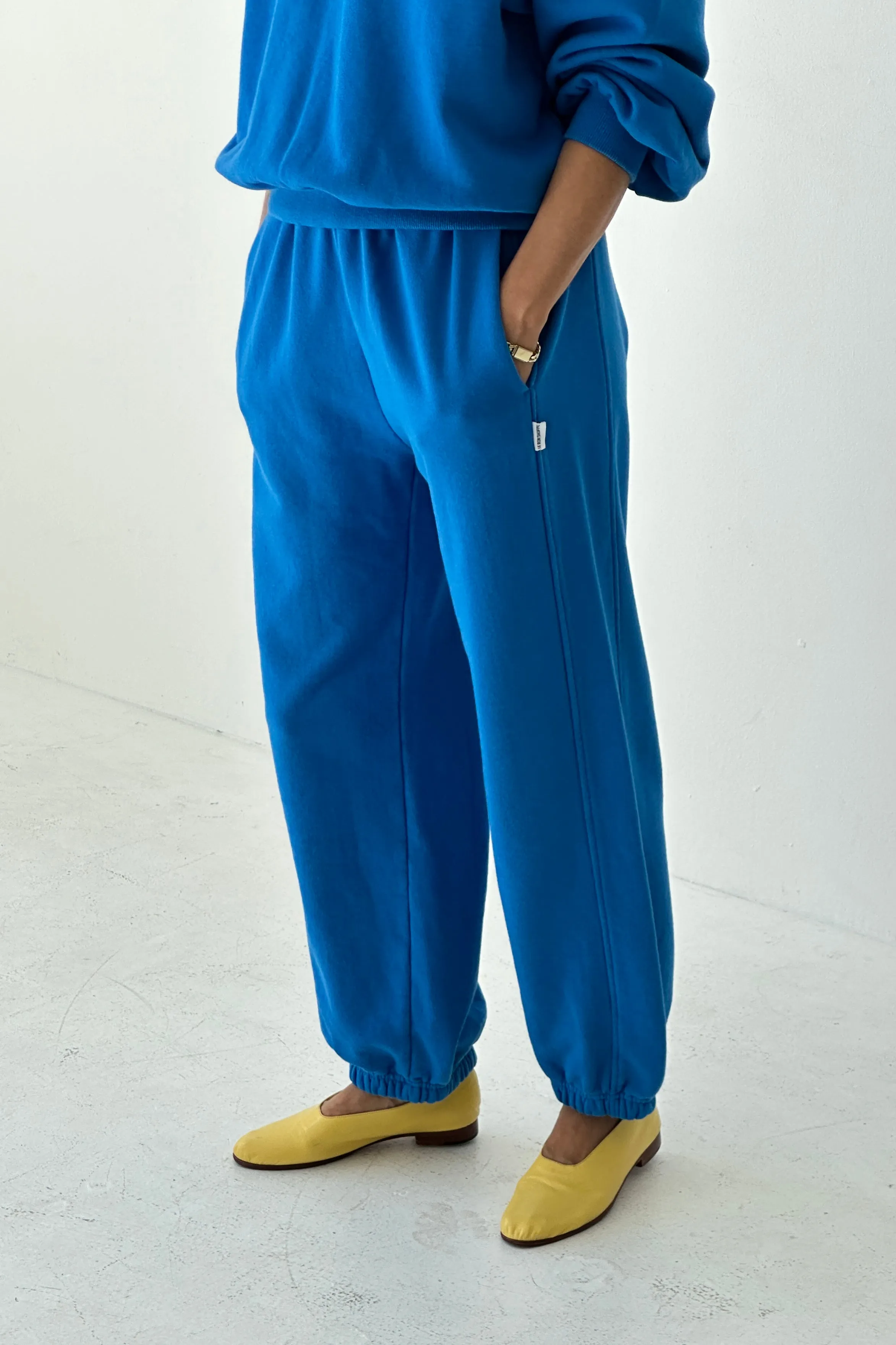 French Terry Balloon Pants - Lagoon sold by Le Bon Shoppe