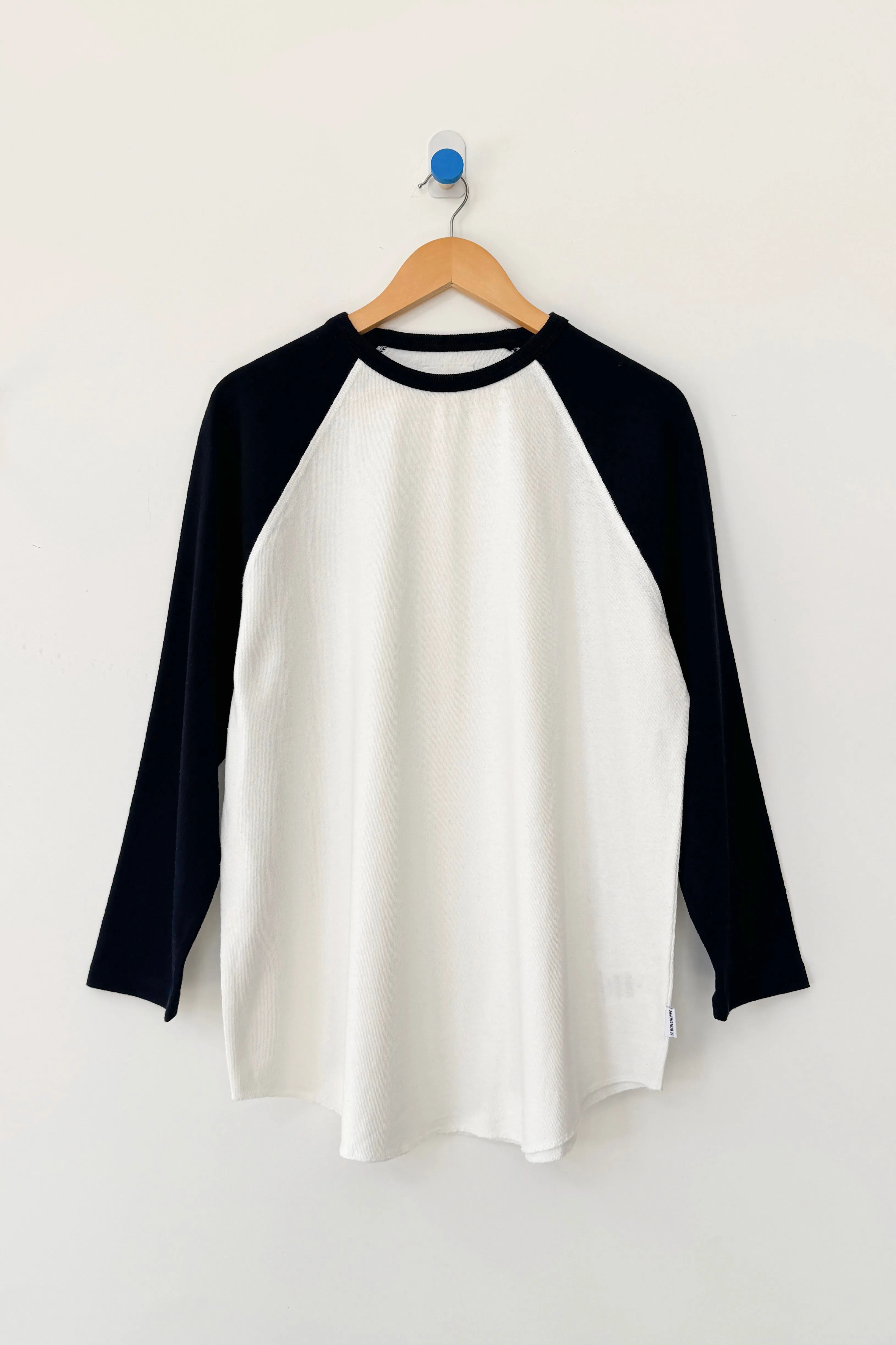 Heavy Cotton Raglan Tee - White/Black sold by Le Bon Shoppe product image thumbnail 4
