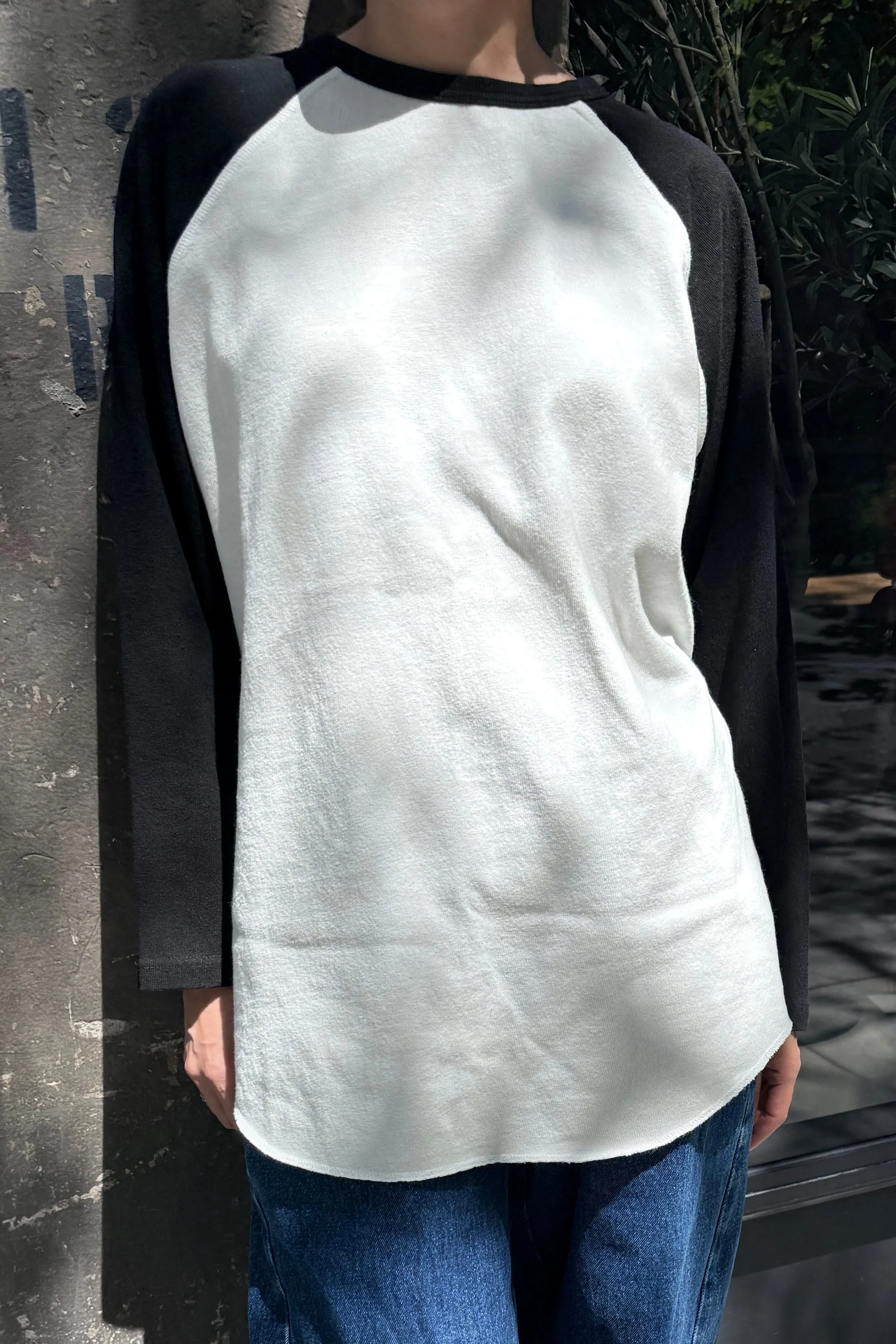 Heavy Cotton Raglan Tee - White/Black sold by Le Bon Shoppe product image thumbnail 3