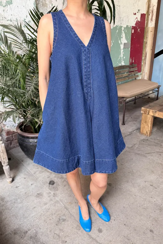 Mable Dress - Dark Denim made by Le Bon Shoppe