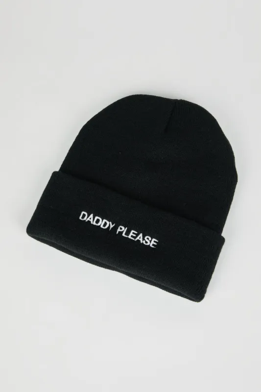 DADDY PLEASE Knit Beanie made by Intentionally Blank