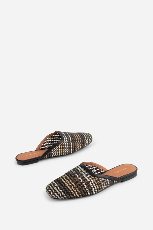 BIANCA HAND WOVEN FLAT MULE made by Intentionally Blank