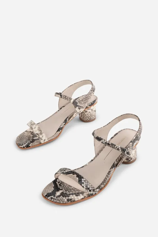 OPINION SNAKE EMBOSSED LEATHER HEEL made by Intentionally Blank