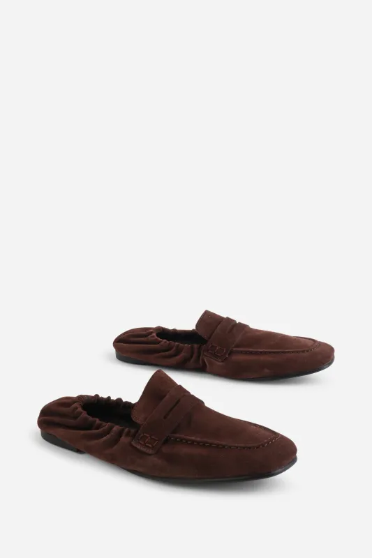 SAIL RUCHED SUEDE LOAFER made by Intentionally Blank