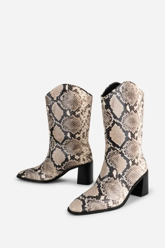 WORTH SNAKE EMBOSSED WESTERN BOOT made by Intentionally Blank