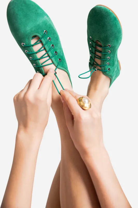 ATOMIC SUEDE BALLET SNEAKERS sold by Intentionally Blank