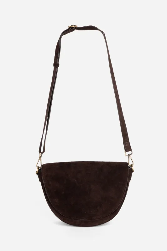 MICHIGAN HALF MOON SUEDE CROSSBODY BAG made by Intentionally Blank