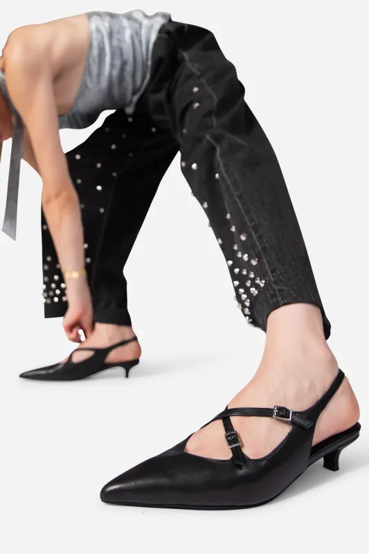 JAX SLINGBACK KITTEN HEEL sold by Intentionally Blank