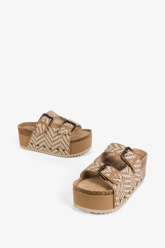COOPER-2 WOVEN PLATFORM SANDAL sold by Intentionally Blank