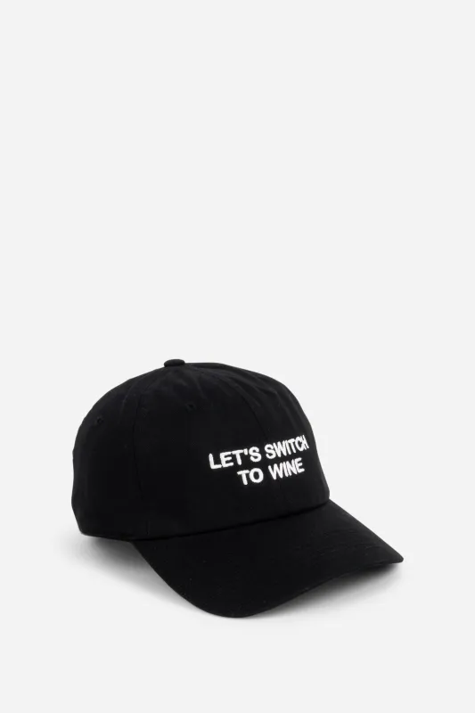 LET'S SWITCH TO WINE DAD CAP made by Intentionally Blank