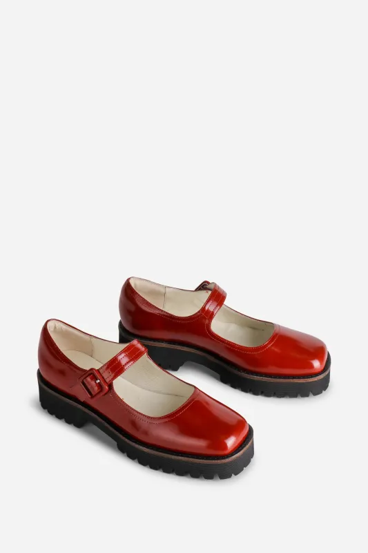 VERONICA BOX LEATHER LUG SOLE MARY JANE sold by Intentionally Blank