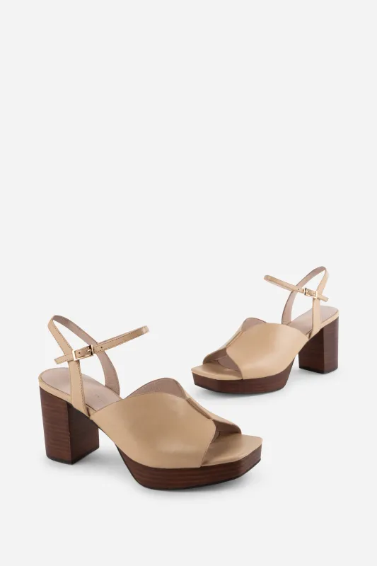 ZURICH STACKED WOOD PLATFORM HEEL made by Intentionally Blank