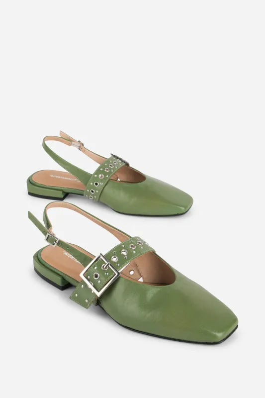 PEARL SLINGBACK NATURAL SOLE BALLET FLAT sold by Intentionally Blank