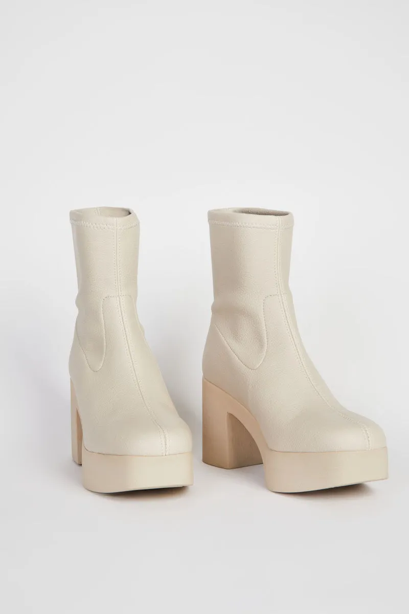 MARLOWE VEGAN PLATFORM BOOT CREAM SOLE sold by Intentionally Blank product image thumbnail 4