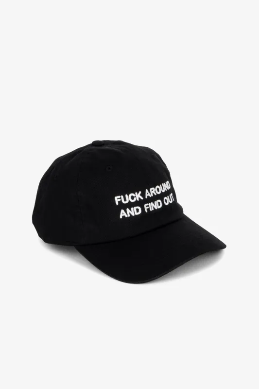 FUCK AROUND AND FIND OUT DAD CAP sold by Intentionally Blank