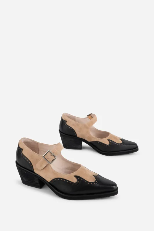 FRANKLIN MARY JANE SUEDE COMBO made by Intentionally Blank