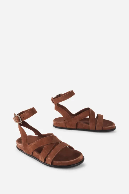 MYKO ANKLE STRAP FLAT SANDAL made by Intentionally Blank