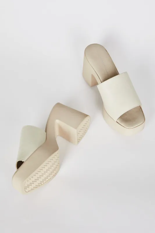 MARY PLATFORM HEEL CREAM SOLE made by Intentionally Blank