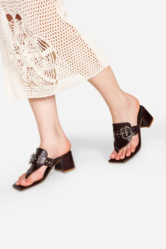 WYNONA THONG MULE HEEL made by Intentionally Blank