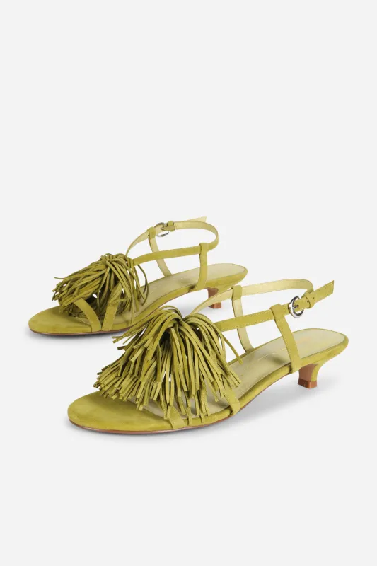 CHAPERONE FRINGE KITTEN HEEL made by Intentionally Blank