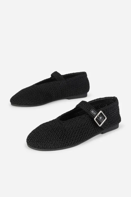 KAIL KNIT WOVEN MARY JANE FLAT made by Intentionally Blank