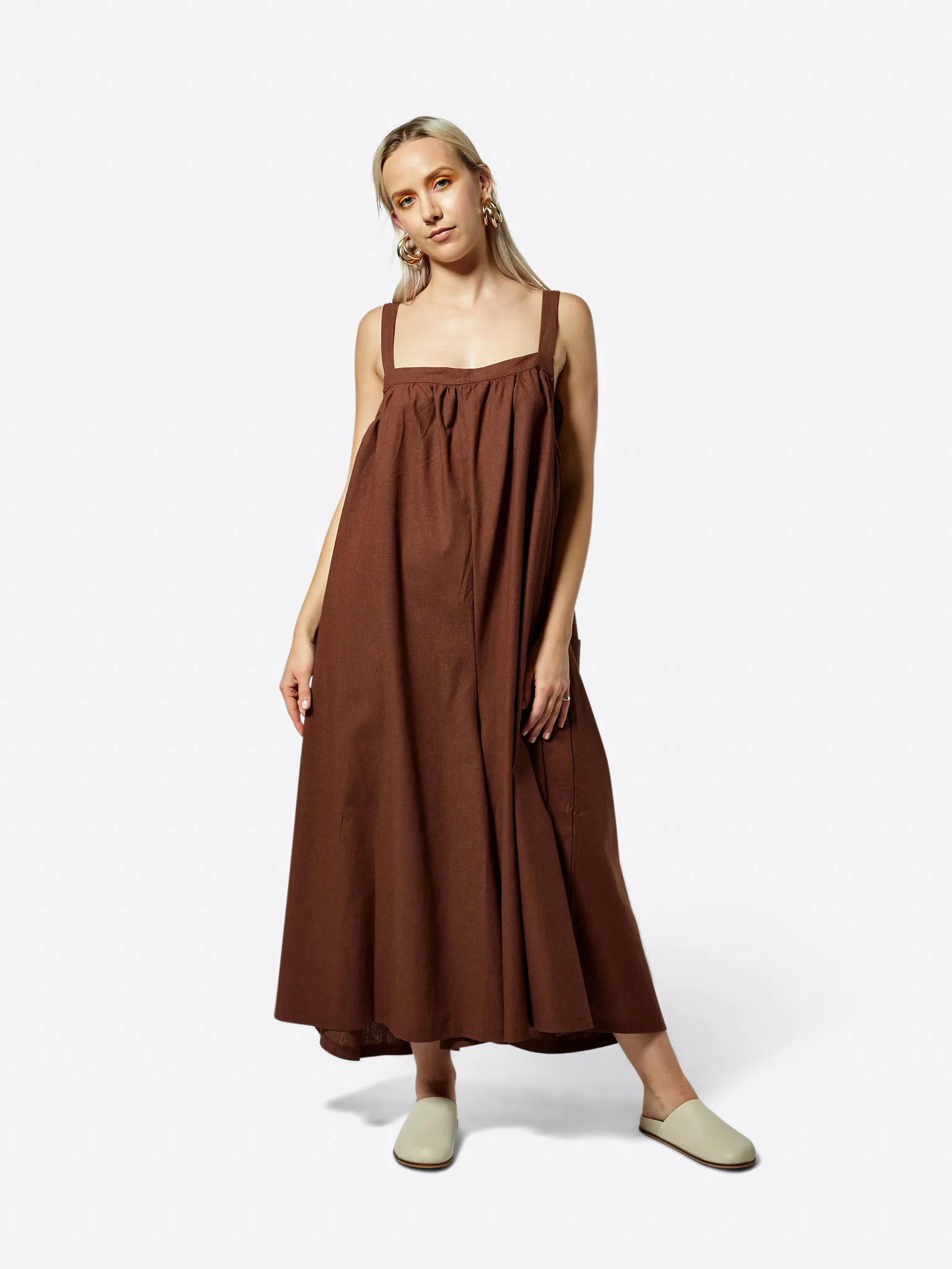 DELPHINE LINEN OVERALLS sold by Intentionally Blank