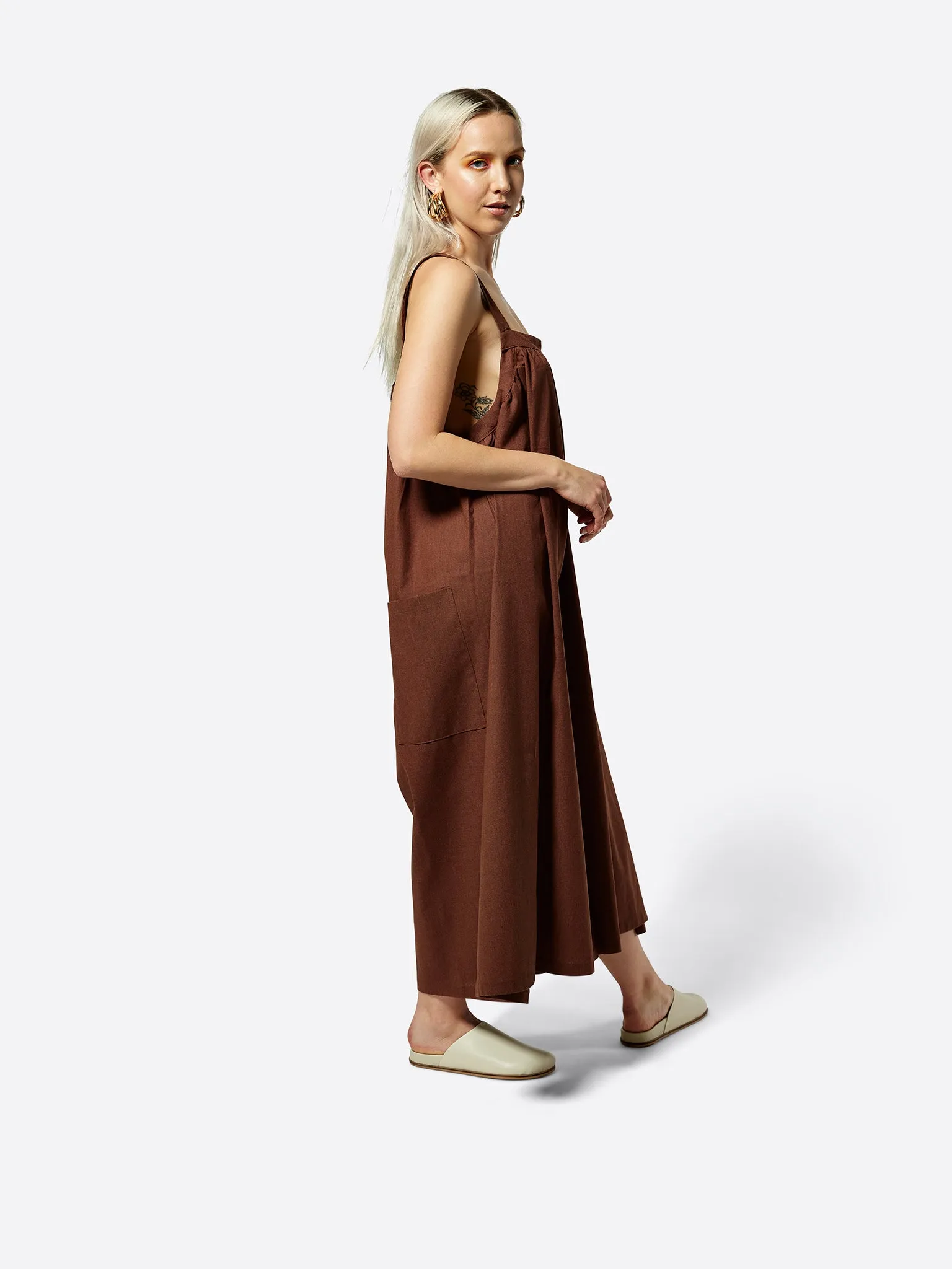 DELPHINE LINEN OVERALLS sold by Intentionally Blank product image thumbnail 3