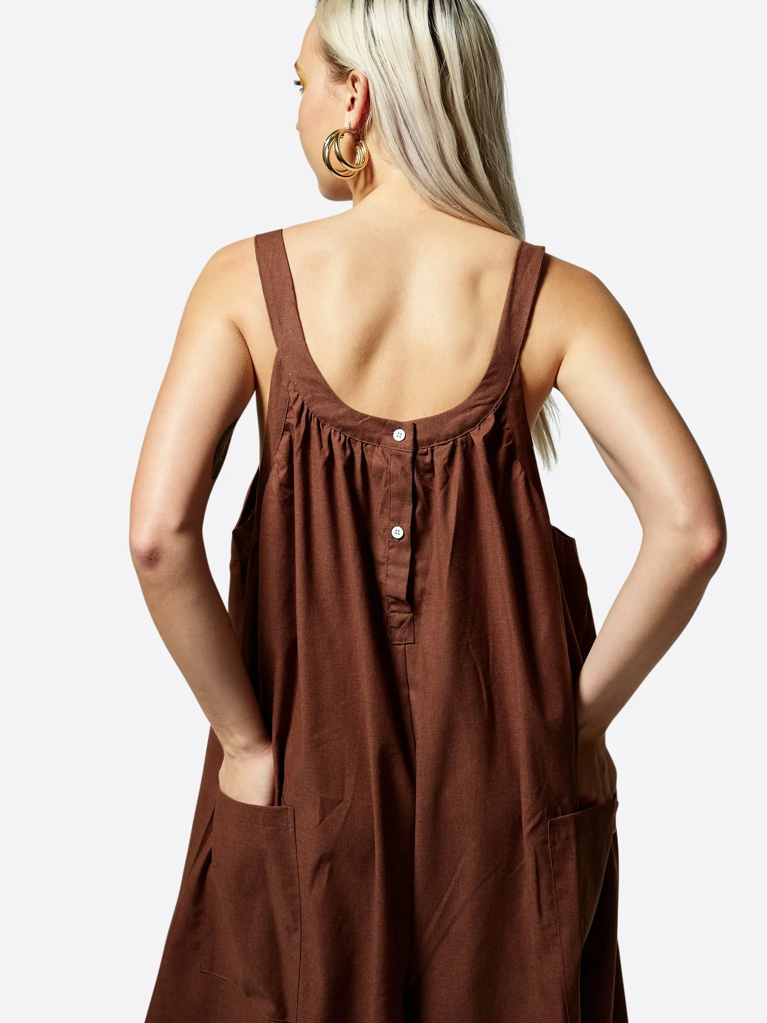 DELPHINE LINEN OVERALLS sold by Intentionally Blank product image thumbnail 2