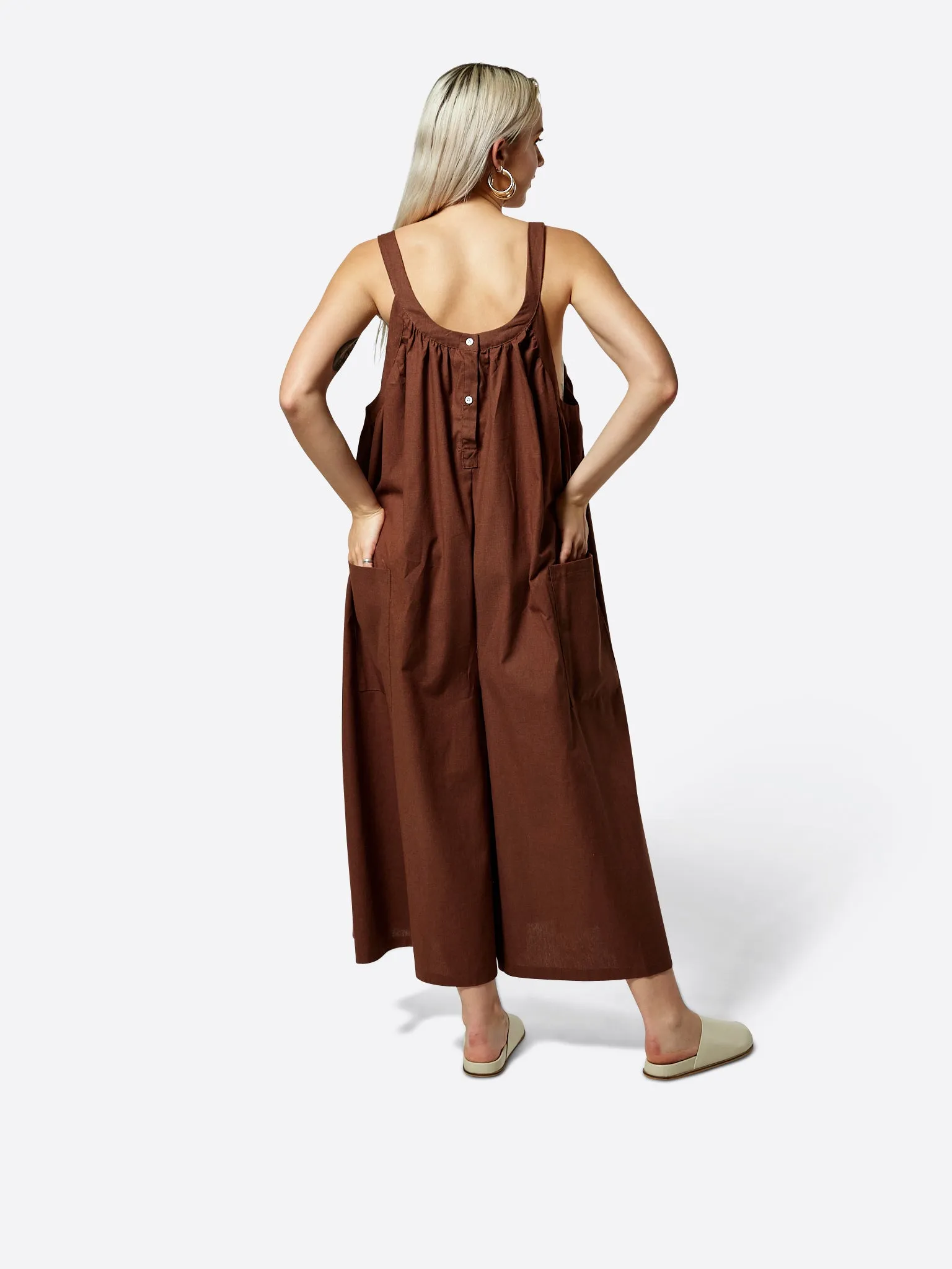 DELPHINE LINEN OVERALLS sold by Intentionally Blank product image thumbnail 4