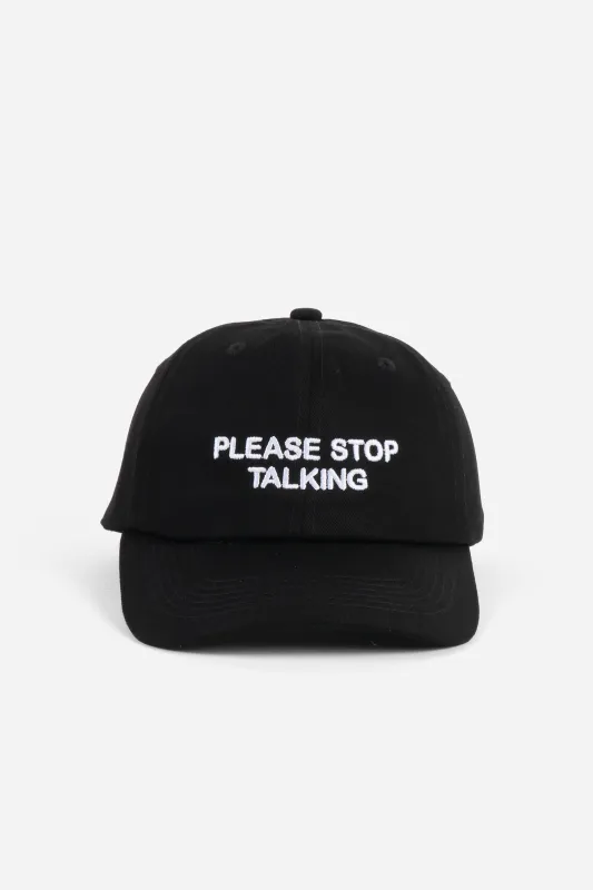 PLEASE STOP TALKING DAD CAP made by Intentionally Blank